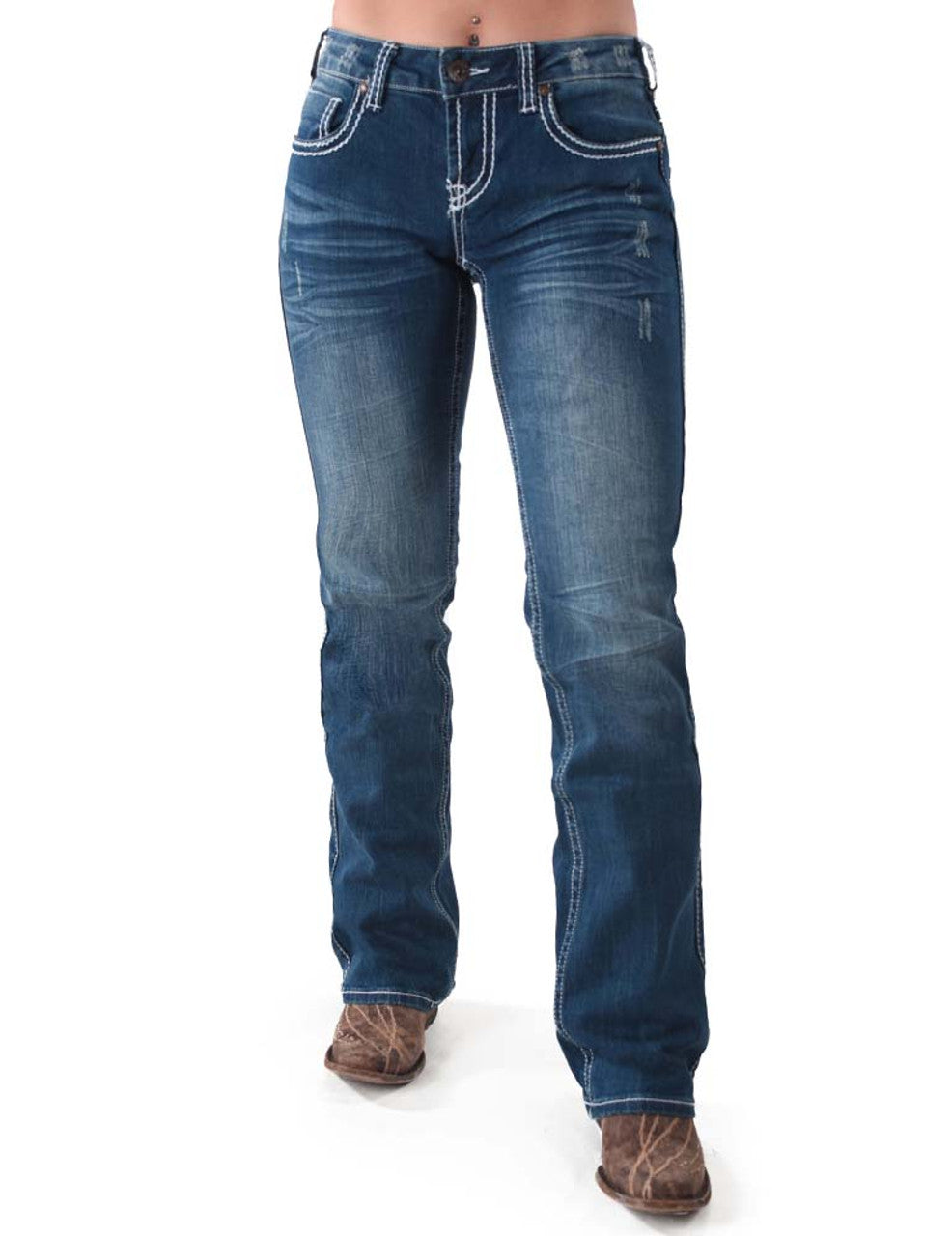 COWGIRL TUFF Women's Edgy Trouser Jean