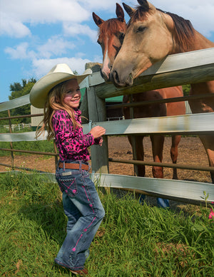 COWGIRL TUFF Girl's Pink Arrow Jeans