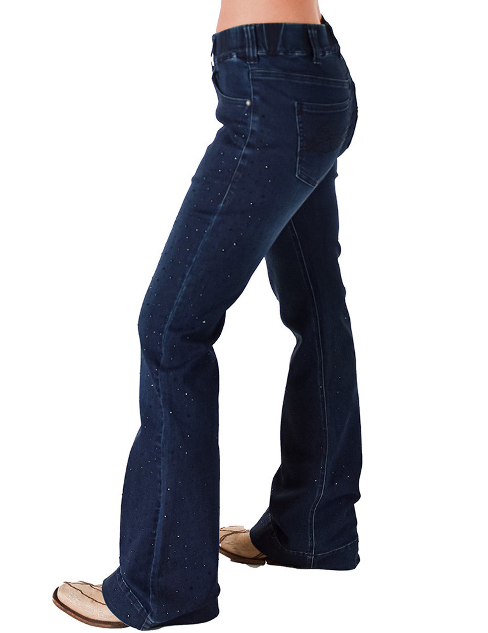 COWGIRL TUFF Pull On Sapphire Bling Trouser Jean