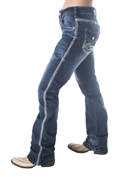 COWGIRL TUFF Women's Rusty ZigZag Jean