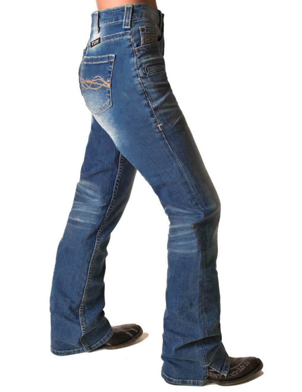 COWGIRL TUFF Shattered Blue Jeans