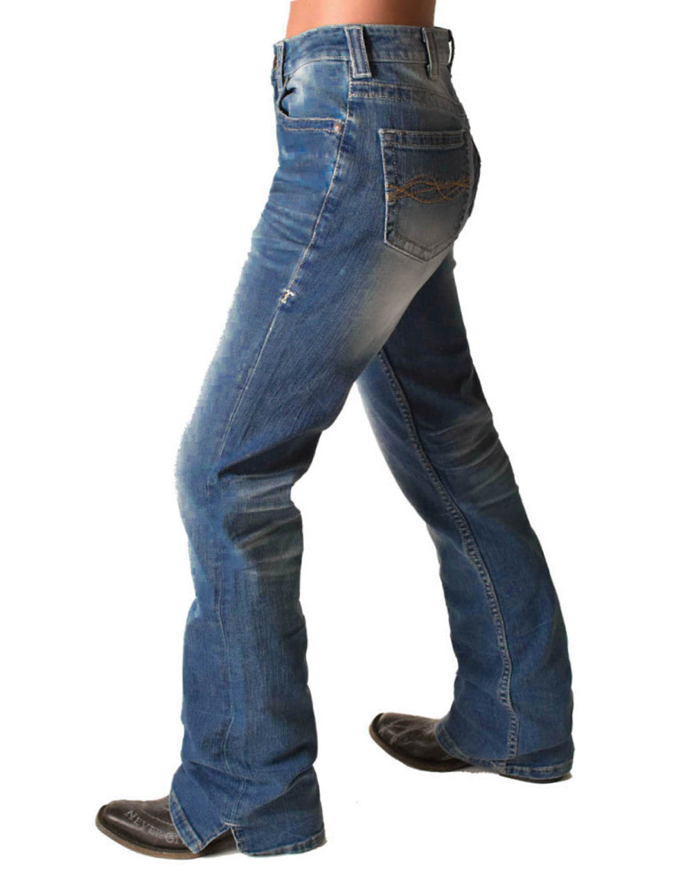 COWGIRL TUFF Shattered Blue Jeans