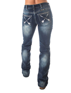 COWGIRL TUFF Women's Silver Arrows Jean