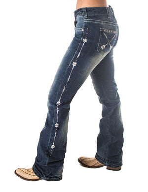 COWGIRL TUFF Women's Silver Arrows Jean