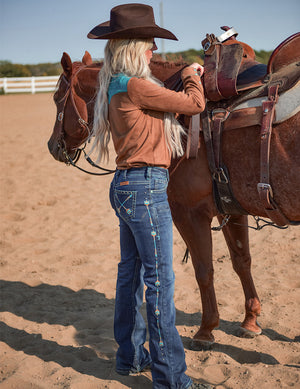 COWGIRL TUFF Women's Turquoise Arrows Jean