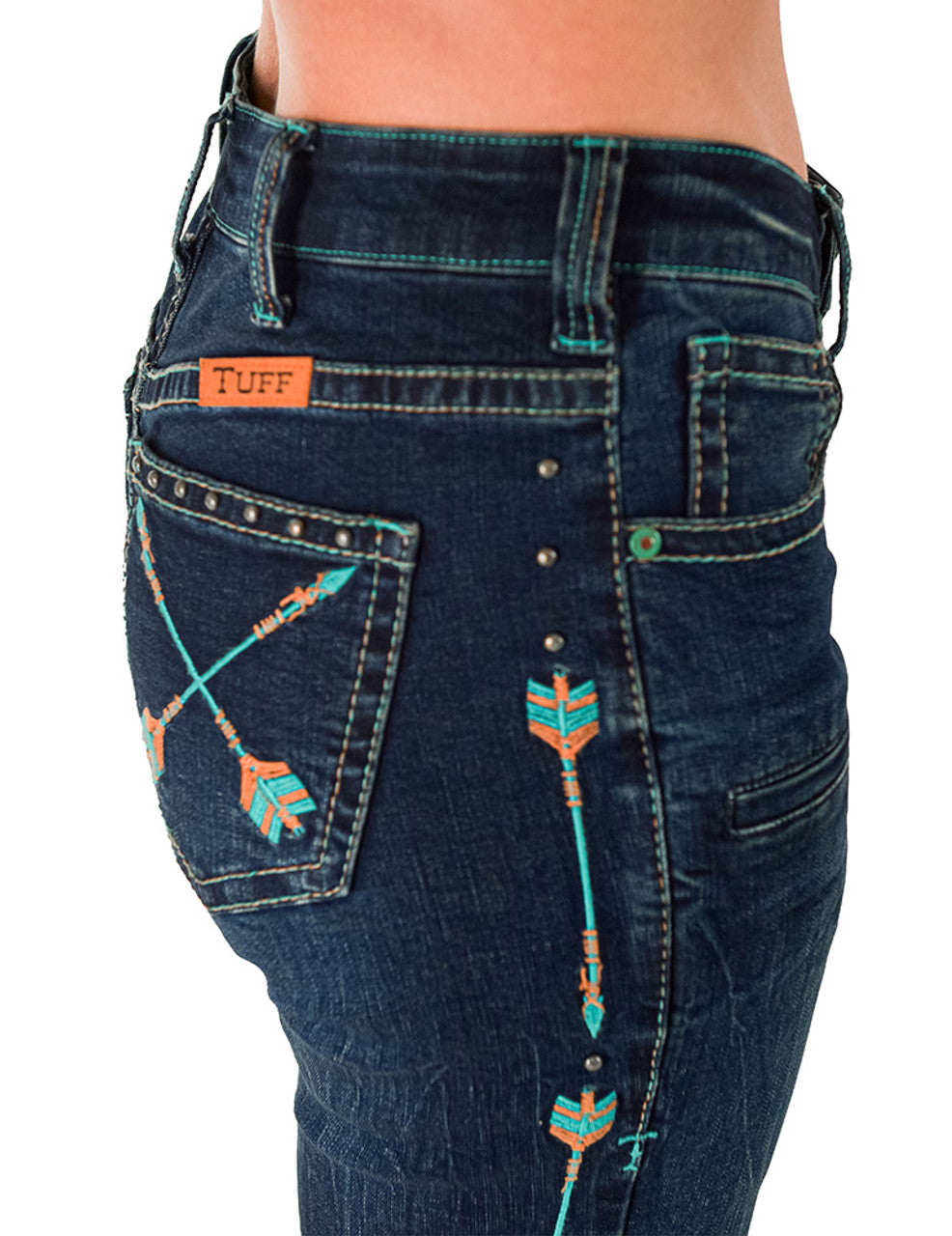 COWGIRL TUFF Women's Turquoise Arrows Jean