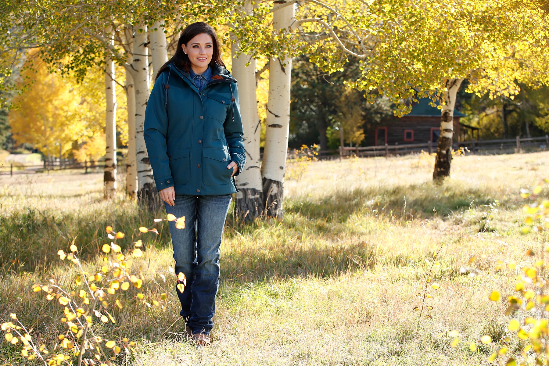 CINCH Women's Teal Barn Coat