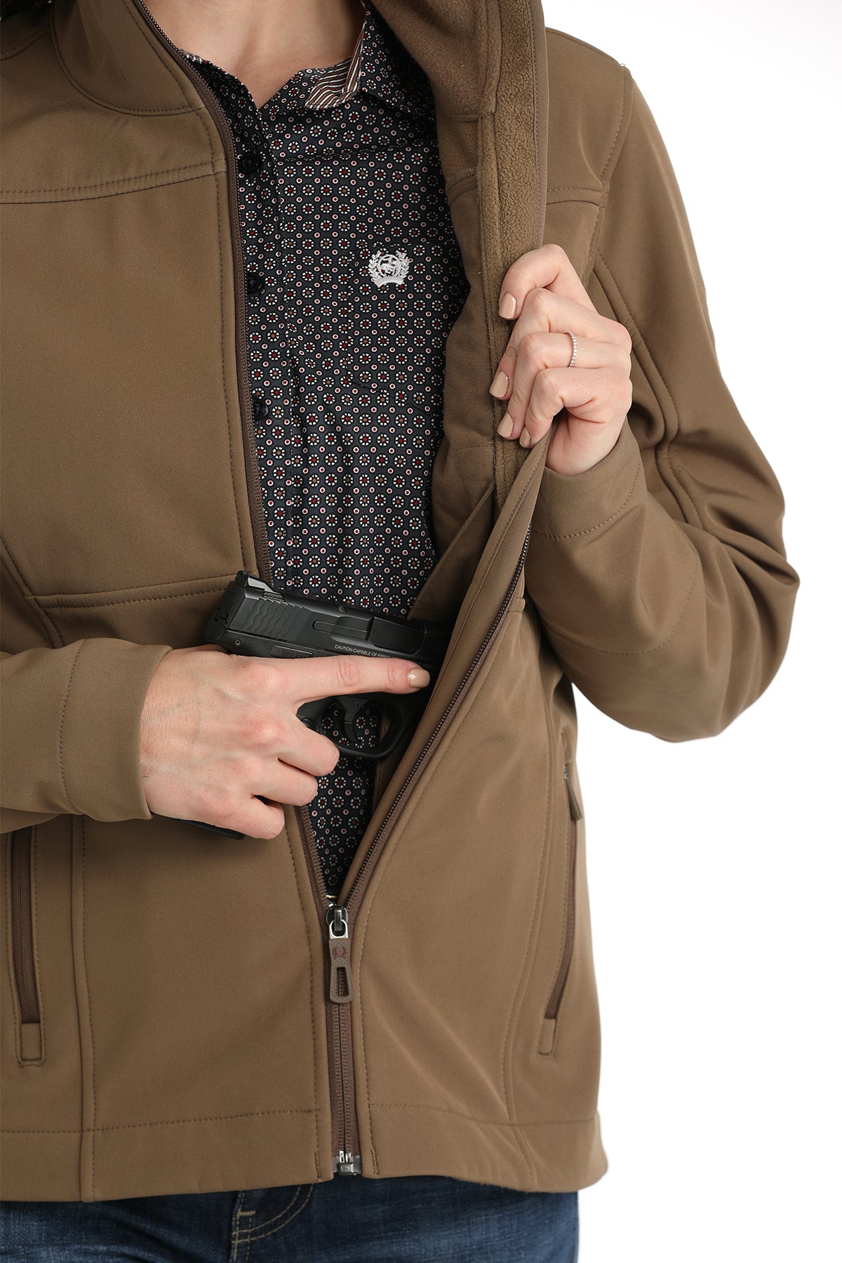 CINCH Women's Brown Concealed Carry Bonded Jacket