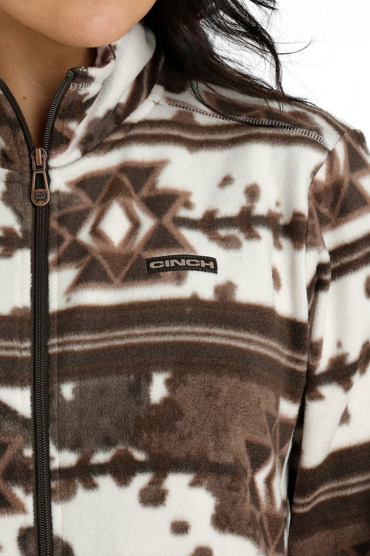 CINCH Women's Cream Fleece Zip Jacket