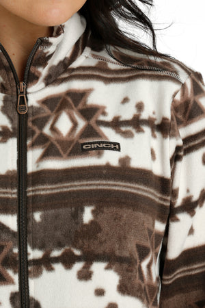 CINCH Women's Cream Fleece Zip Jacket