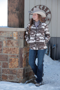 CINCH Women's Cream Fleece Zip Jacket