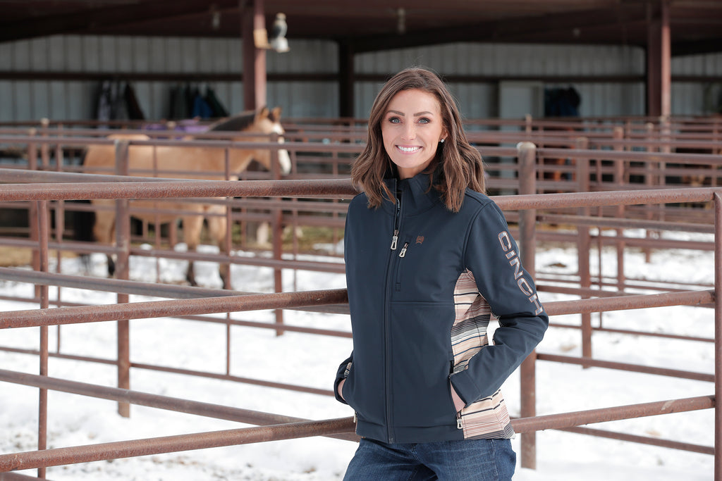 CINCH Women's Navy Concealed Cary Bonded Jacket