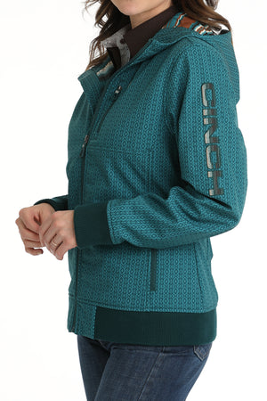 CINCH Women's Teal Bonded Hoodie Jacket