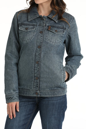 CINCH Women's Indigo/Brown Reversible Trucker's Jacket