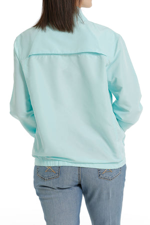 CINCH Women's Light Blue Half Zip Pullover