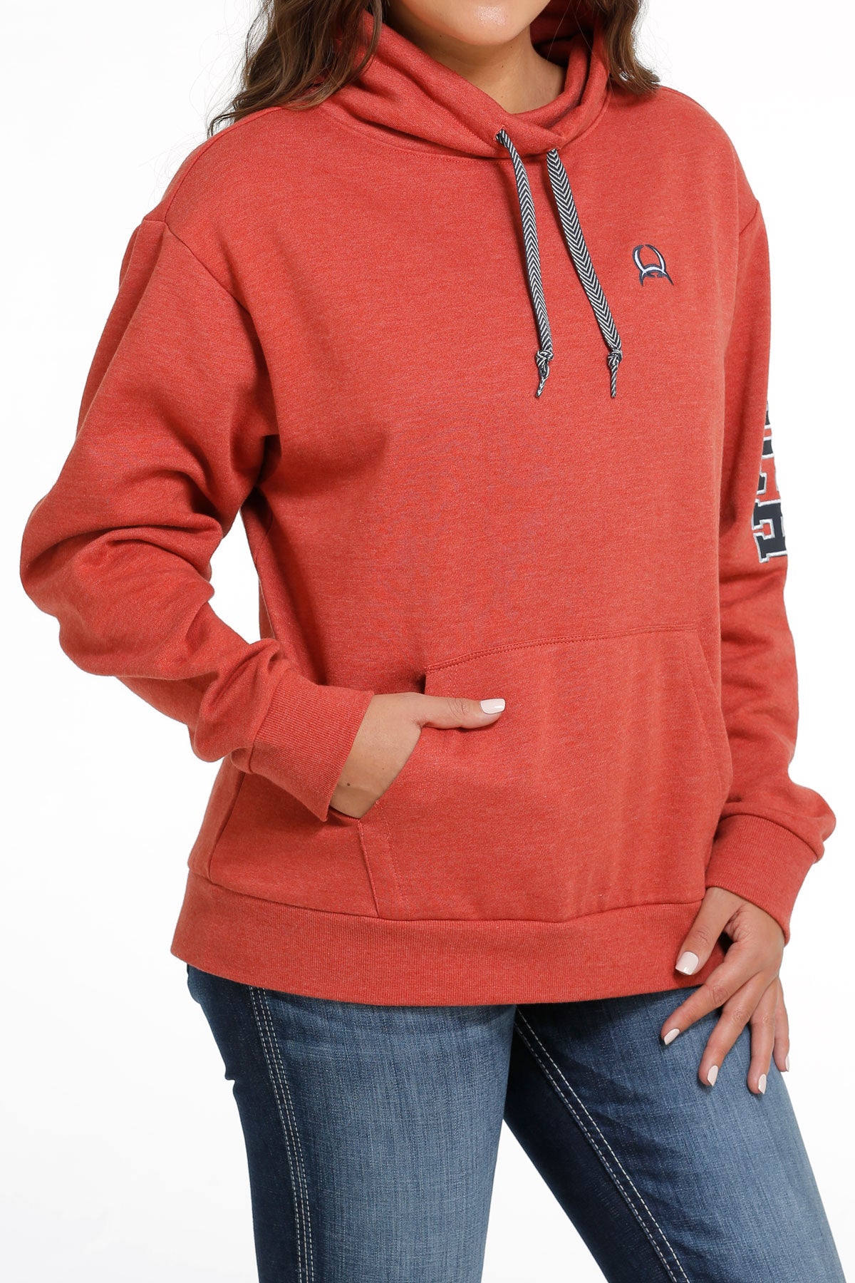 CINCH Women's Red French Terry Pullover