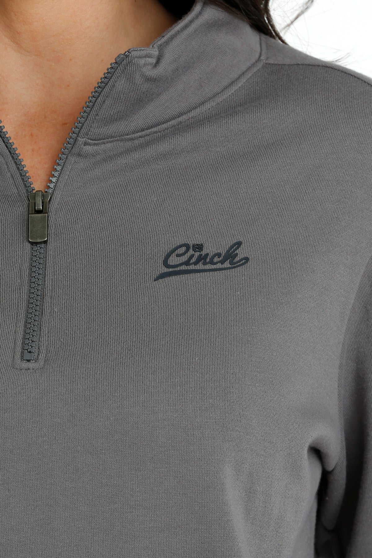 CINCH Women's Gray Quarter Zip Pullover