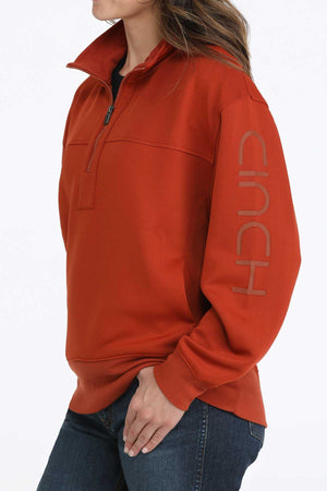 CINCH Women's Orange Quarter Zip