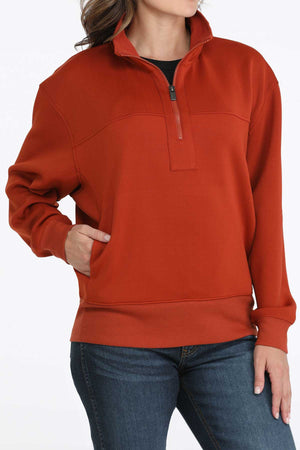 CINCH Women's Orange Quarter Zip