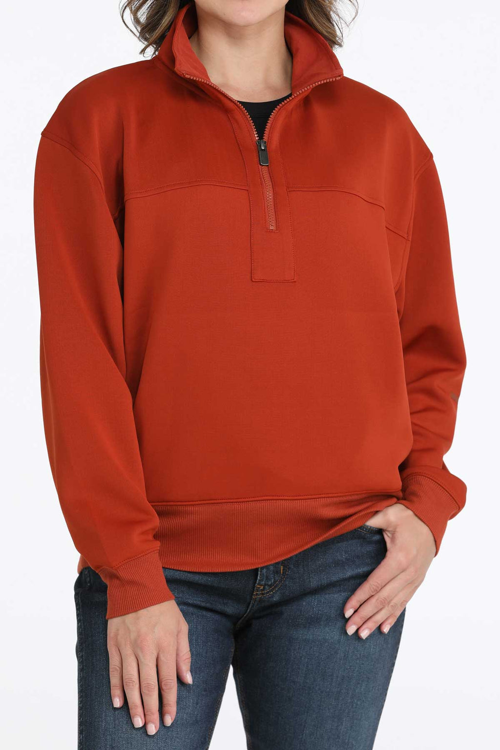 CINCH Women's Orange Quarter Zip