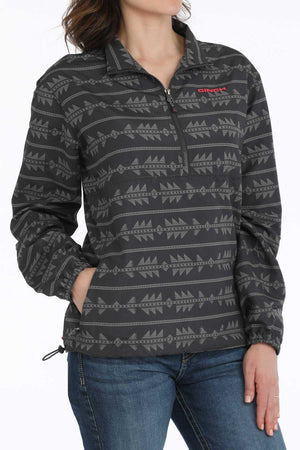 CINCH Women's Grey 1/2 Zip Pullover