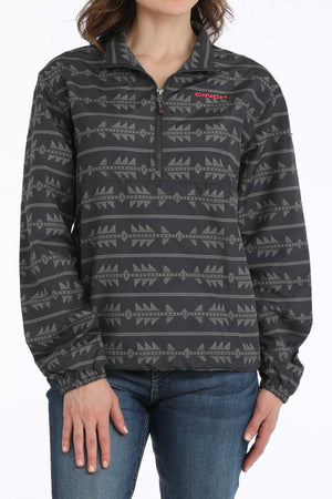 CINCH Women's Grey 1/2 Zip Pullover