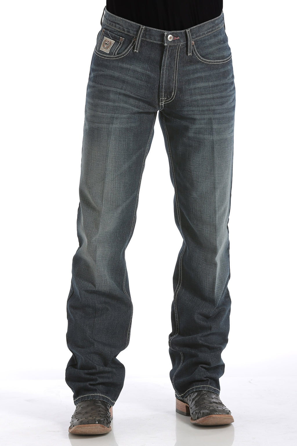 CINCH Men's Relaxed Fit White Labeled Jeans - Dark Stonewash