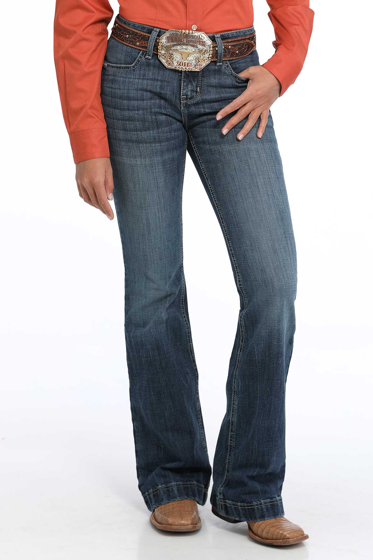 CINCH Women's Slim Fit Lynden Jean- Dark Stonewash