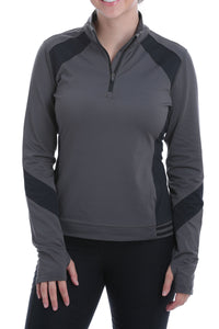 CINCH Women's Grey Athletic Quarter Zip