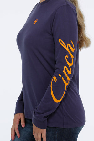 CINCH Women's Purple Long Sleeve Tee