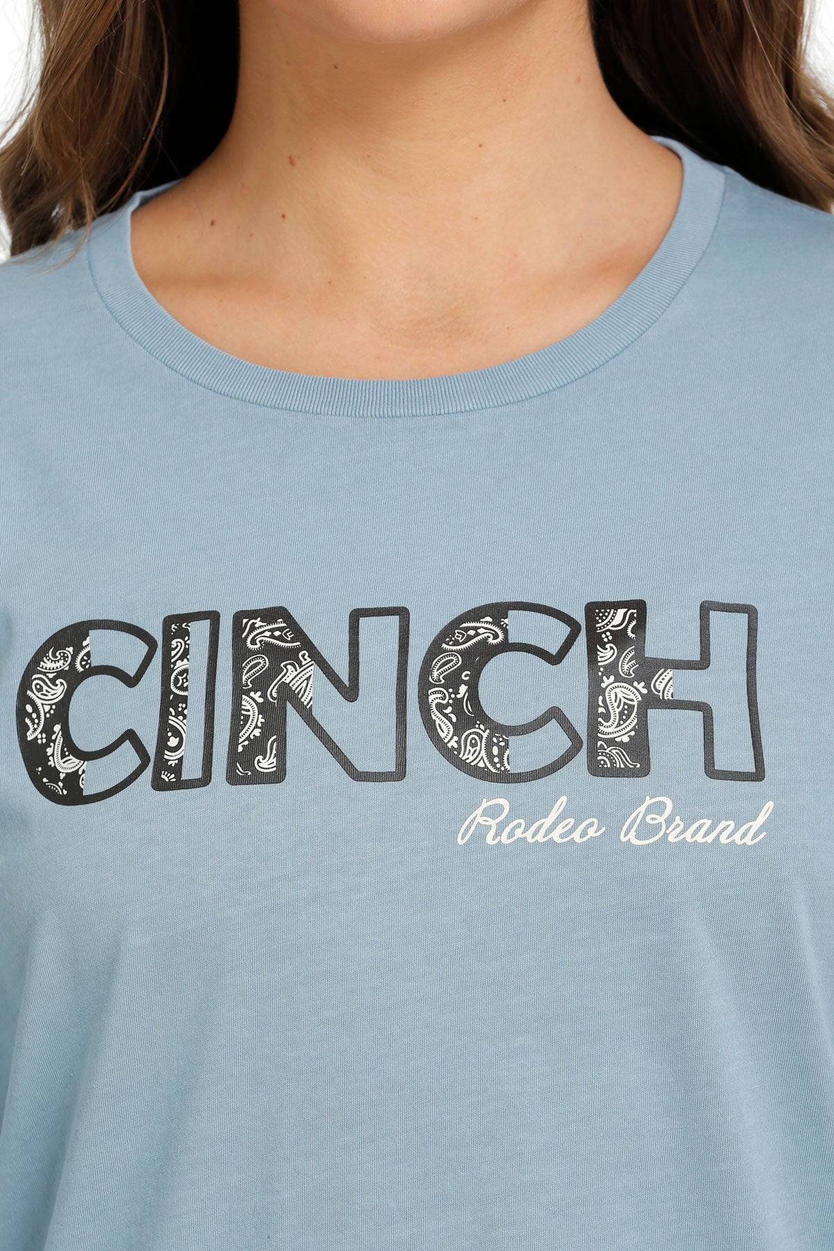 CINCH Women's Light Blue Long Sleeve Tee