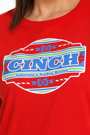 CINCH Women's Red Short Sleeve Tee