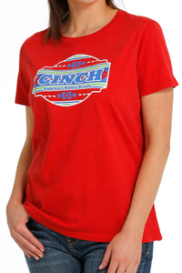 CINCH Women's Red Short Sleeve Tee