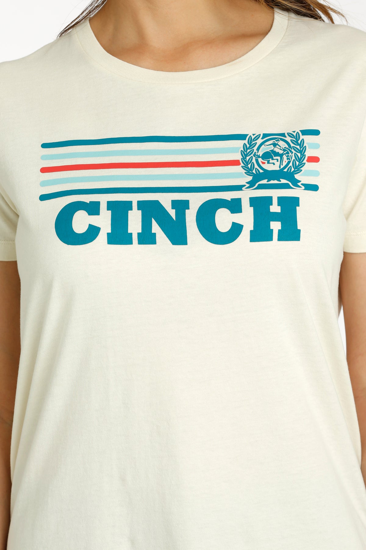 CINCH Women's Cream Short Sleeve Tee