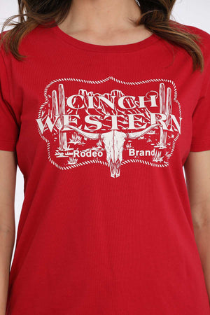 CINCH Women's Red Tee