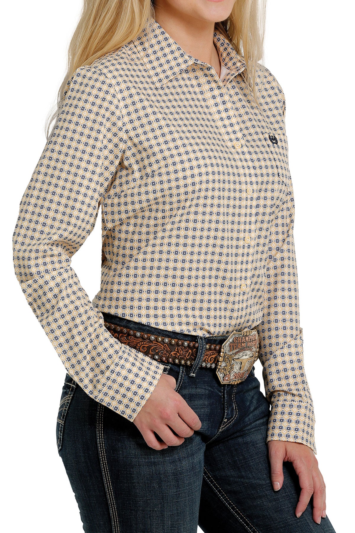 CINCH Women's Yellow ARENAFLEX Button-Down Western Shirt