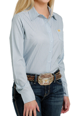 CINCH Women's Light Blue ARENAFLEX Button-Down Western Shirt