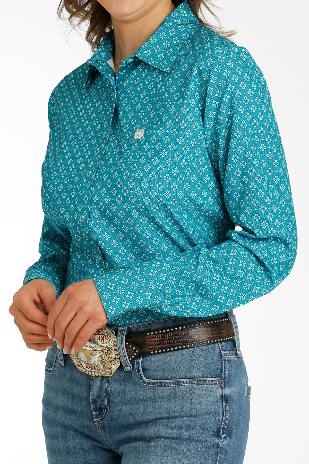 CINCH Women’s Teal ArenaFlex Button-Down Western Shirt