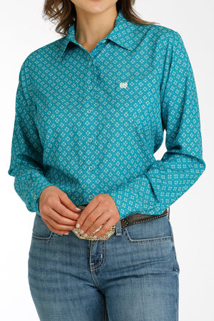 CINCH Women’s Teal ArenaFlex Button-Down Western Shirt