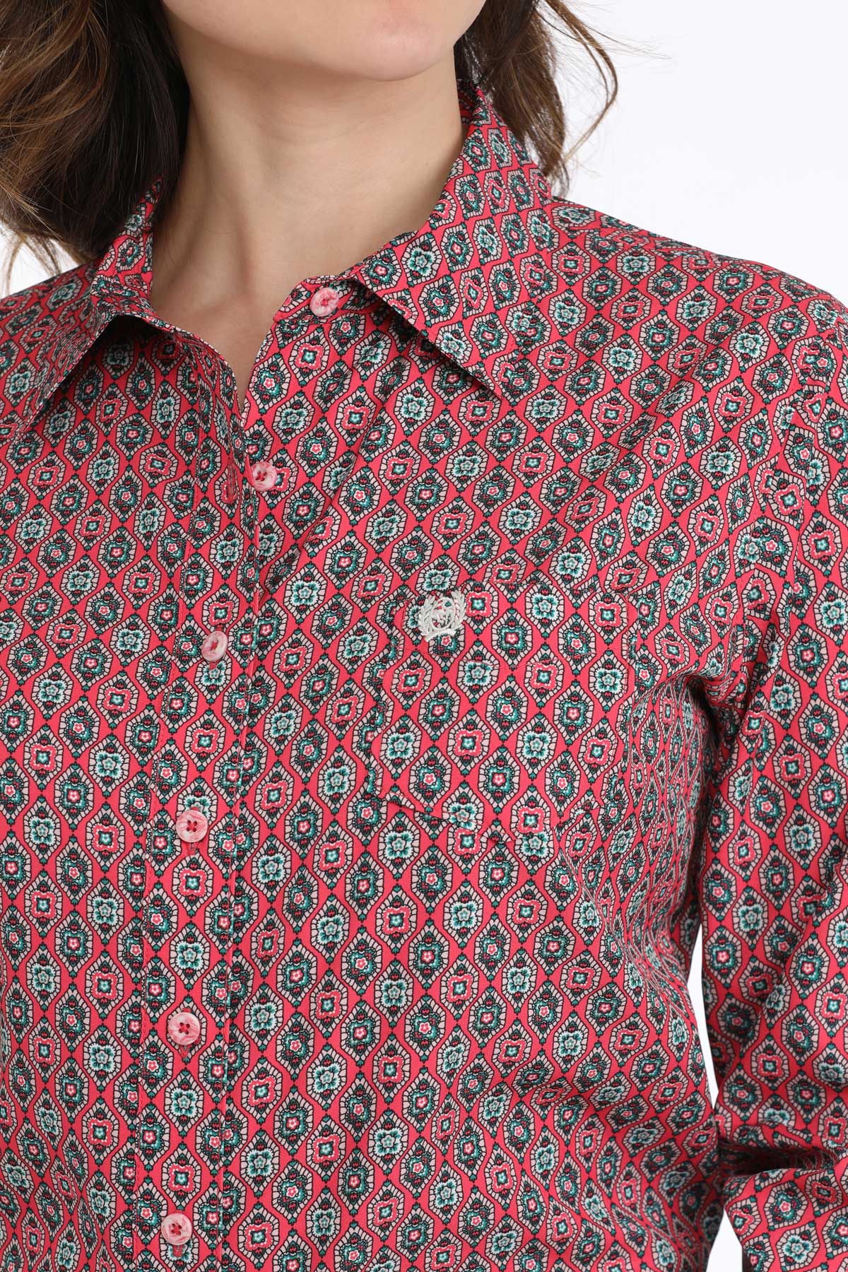 CINCH Women's ArenaFlex Geometric Print Button-Down Western Shirt