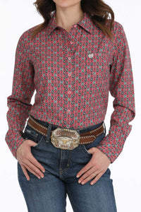CINCH Women's ArenaFlex Geometric Print Button-Down Western Shirt