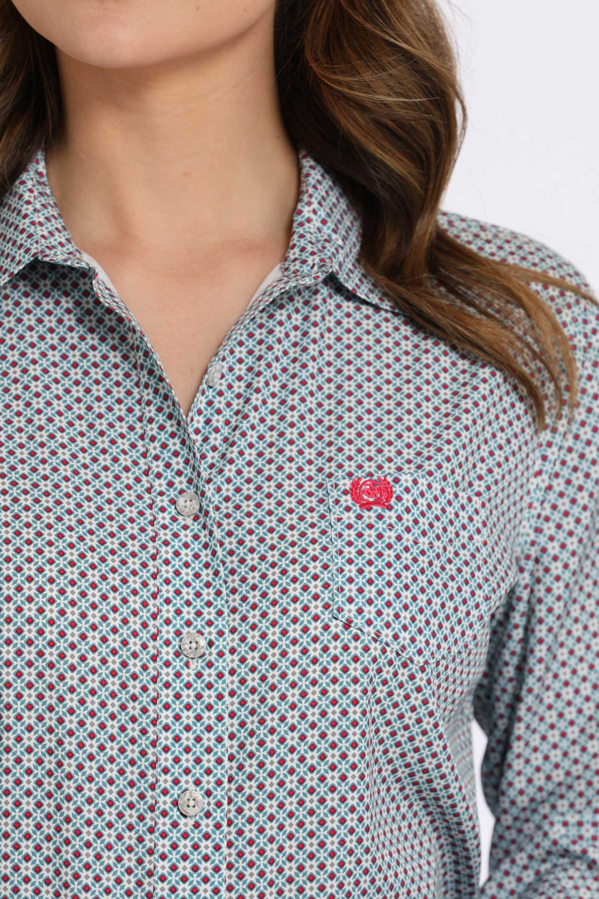 CINCH Women's Grey ARENAFLEX Western Button-Down Shirt