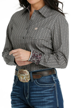 CINCH Women's Gray Button-Down Western Shirt