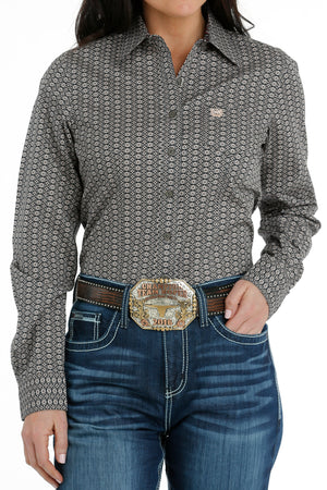 CINCH Women's Gray Button-Down Western Shirt