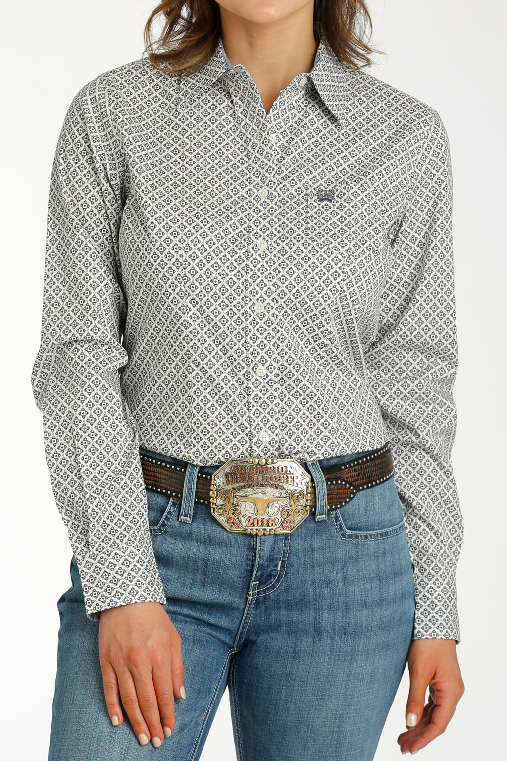 CINCH Women's Cream Button-Down Western Shirt