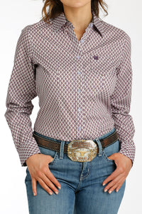 CINCH Women's Purple Button-Down Western Shirt