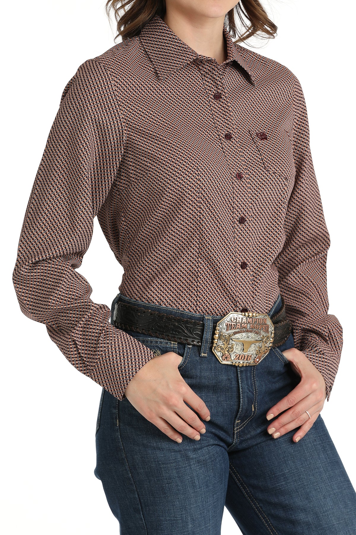 CINCH Women's Geometric Print Button-Down Western Shirt