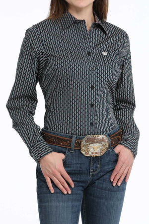 CINCH Women's Navy L/S Button-Down Western Shirt