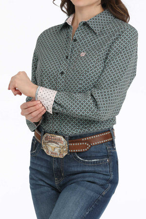CINCH Women's Geometric Print Button-Down Western Shirt