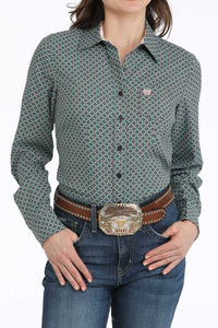 CINCH Women's Geometric Print Button-Down Western Shirt